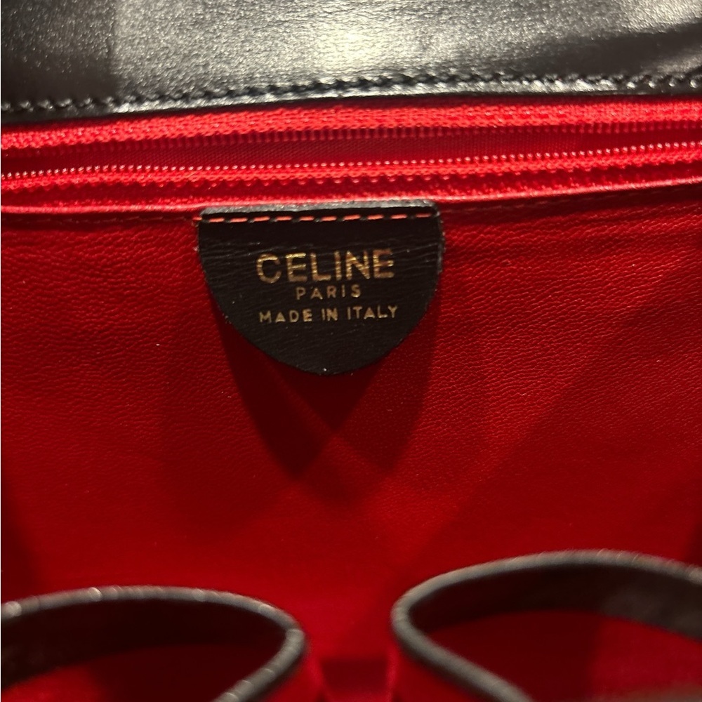 Céline Vintage Patent Leather Top Handle Bag – Black Patent Leather - Picture 10 of 12